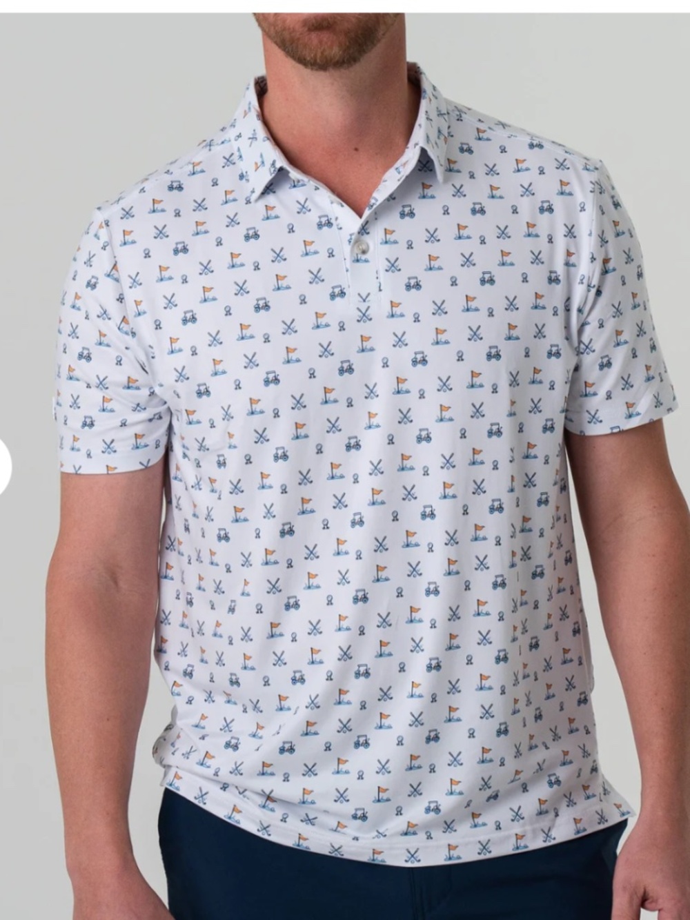 Burlebo Performance Polo in Hole in One- Size L